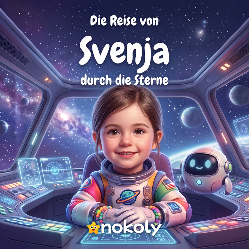 Weltraum-Abenteuer, personalisiertes Kinderbuch von Nokoly