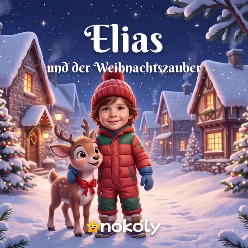 Weihnachts-Abenteuer, personalisiertes Kinderbuch von Nokoly