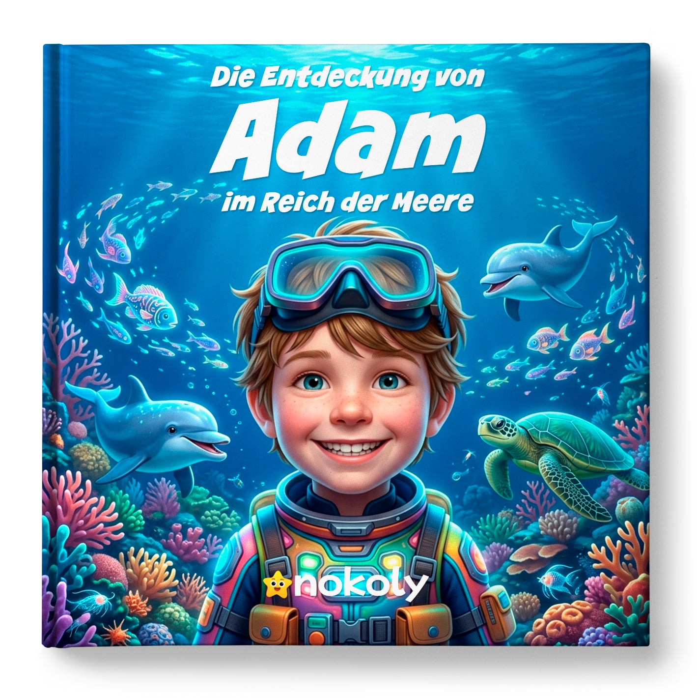Personalisiertes Abenteuer-Kinderbuch – Dein Kind im Reich der Meere | Individuelles Fotobuch Hardcover