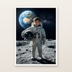 Astronauten-Poster im weißen Rahmen, Produktbild
