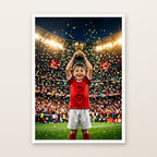 Fußball-Poster im weißen Rahmen, Produktbild