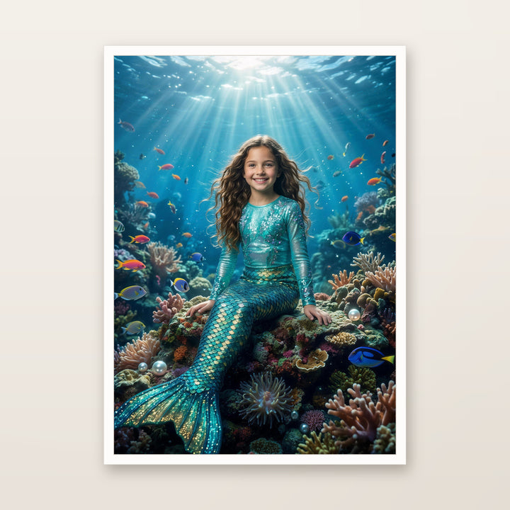 Meerjungfrauen-Poster im weißen Rahmen, Produktbild