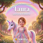 Das Geheimnis von Laura und dem Einhorn, personalisiertes Einhorn-Kinderbuch Cover