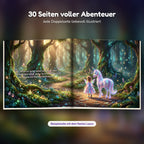 Innenseite Einhorn-Buch: Seite an Seite durch den funkelnden Wald