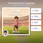 Dein Kind wird zur Hauptfigur, personalisiertes Fußball-Kinderbuch mit Foto
