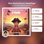 Dein Kind wird zur Hauptfigur, personalisiertes Schatzsuche-Kinderbuch mit Foto