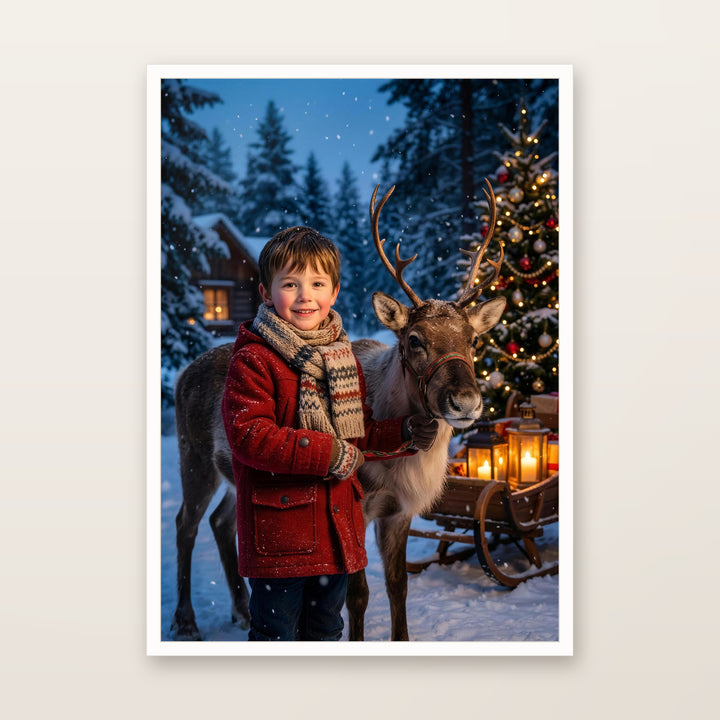 Weihnachts-Poster im weißen Rahmen, Produktbild